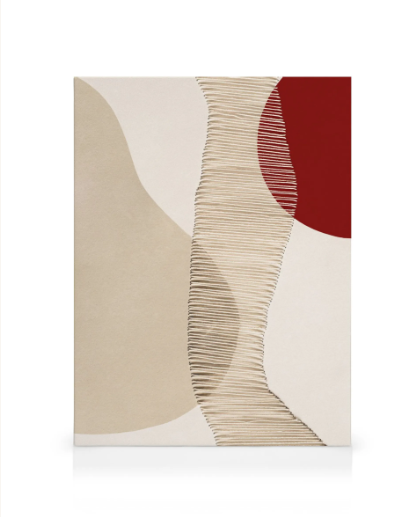 Red and Beige Canvas print