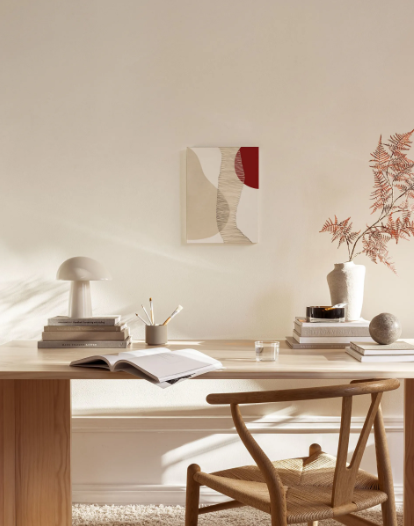 Red and Beige Canvas print