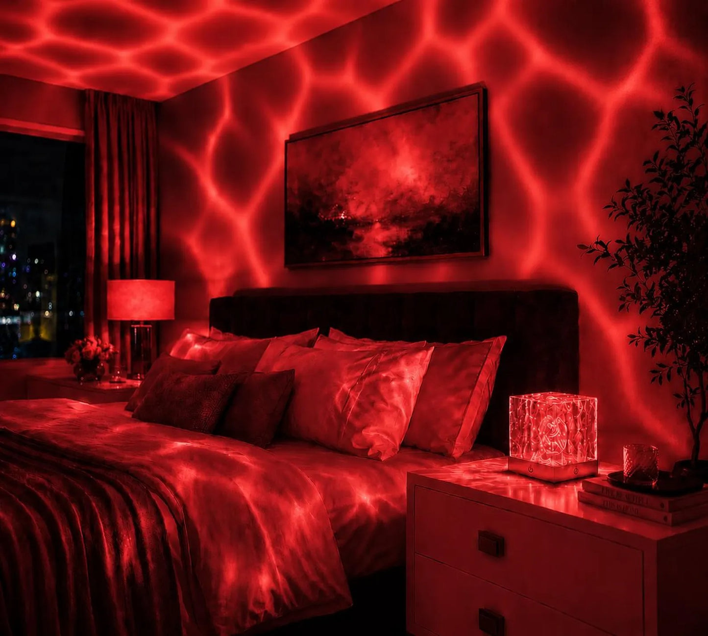 Water Wave Projector Lamp Crystal LED Night Light