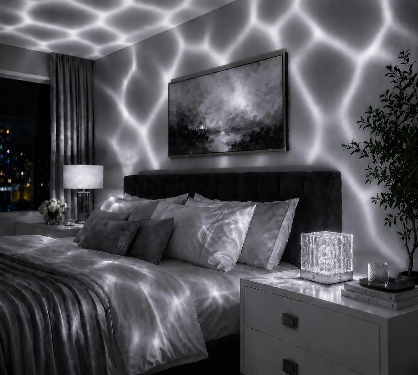 Water Wave Projector Lamp Crystal LED Night Light